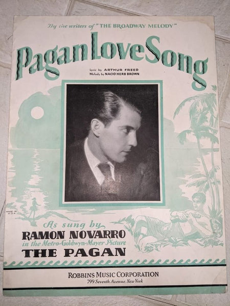 Pagan Love Song Sheet Music Booklet