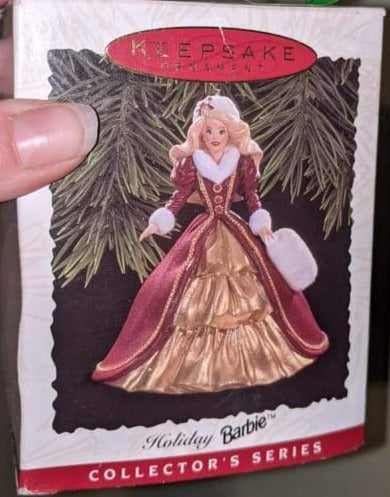 1996 Hallmark Holiday Barbie Ornament