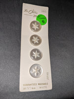 Le Chic white carded buttons