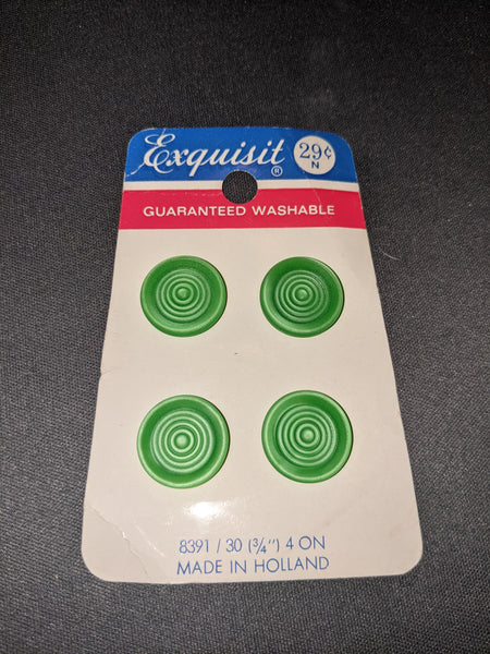 Exquisit green carded buttons