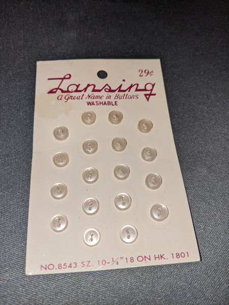 Lansing Tiny Carded Buttons