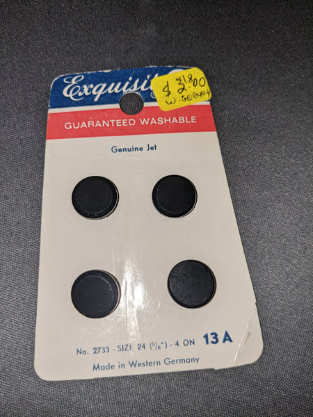 Exquisite black carded buttons