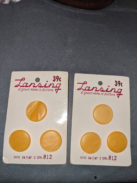 Lansing yellow carded buttons