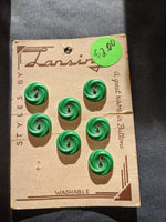 Lansing green carded buttons